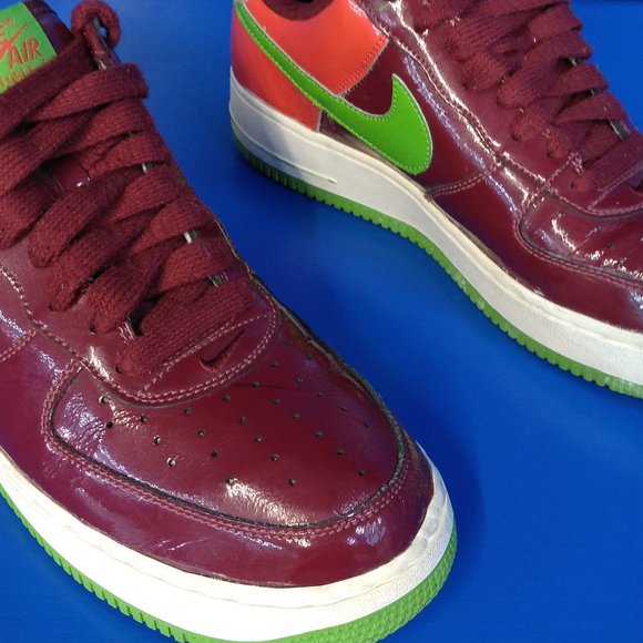 NIKE AIR FORCE 1 PREMIUM KIWI Shoes SIZE 11 2006 Vintage Vtg 312945-631 Sneakers - Picture 11 of 13